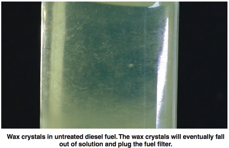 wax crystals in diesel fuel